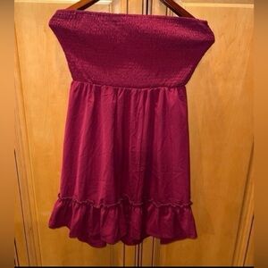 Shirred Tube Top Dress